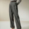 Wide Leg Wool-flannel Suit Trousers