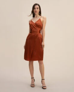 Belted Wrap Cocktail Dress