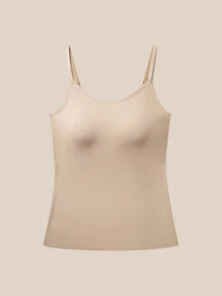 One-Size Silk Tank Top With Built-in Bra