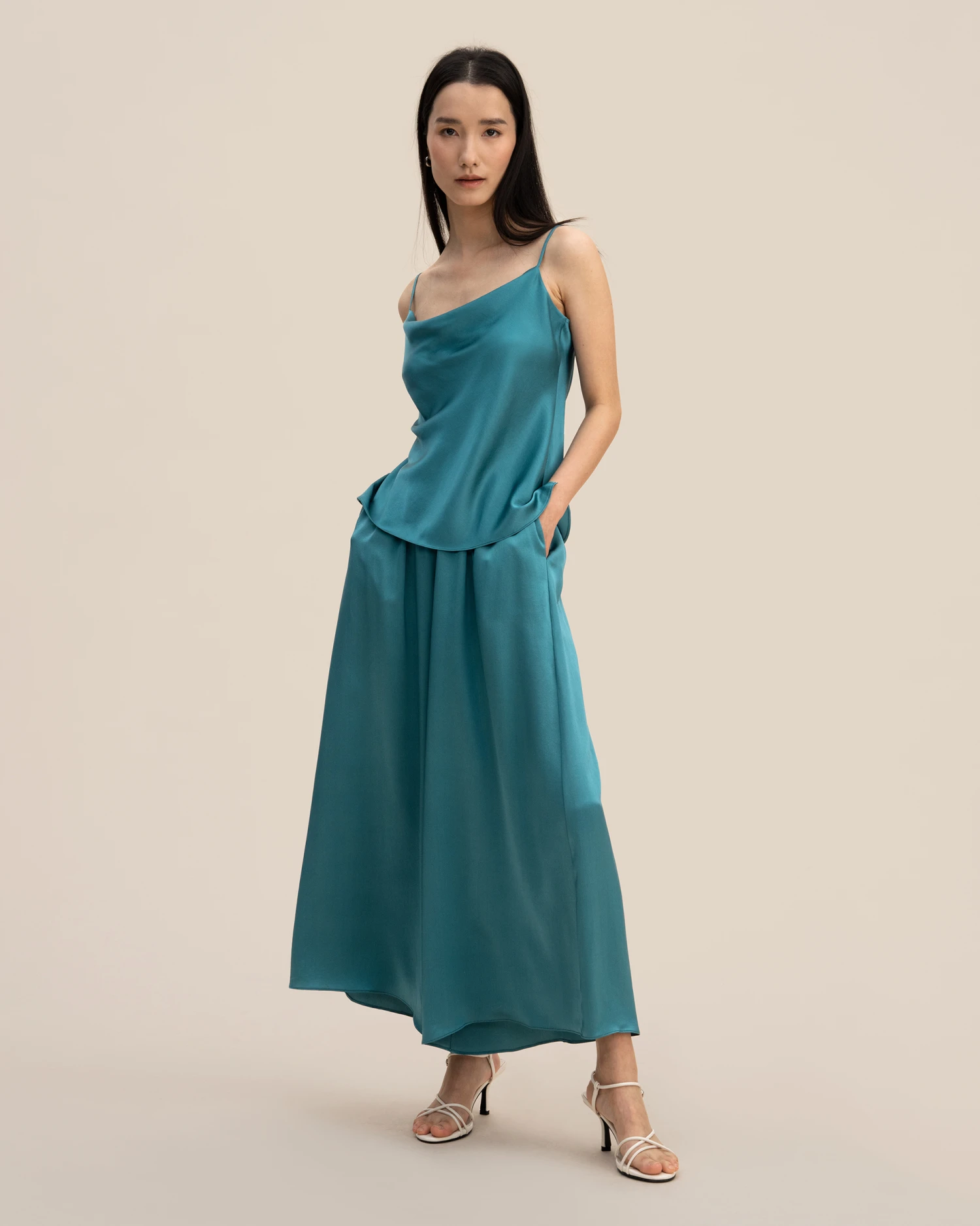 Mulberry Silk Wide-Leg Pant