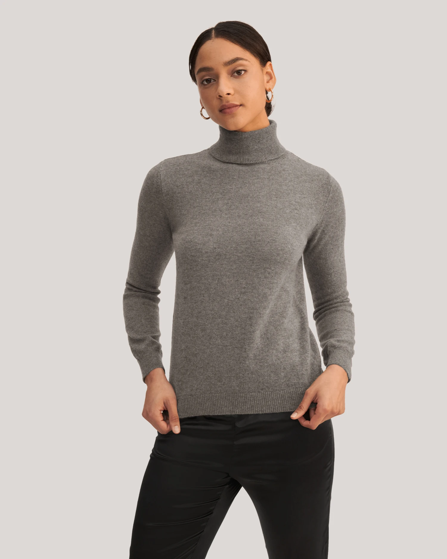 Pure Cashmere Turtleneck Sweater For Women - Image 16