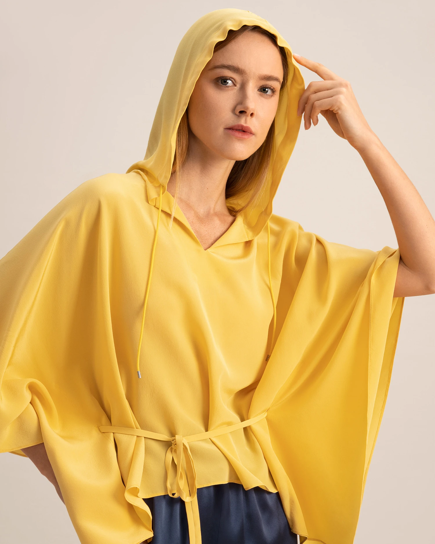 Crepe De Chine Poncho