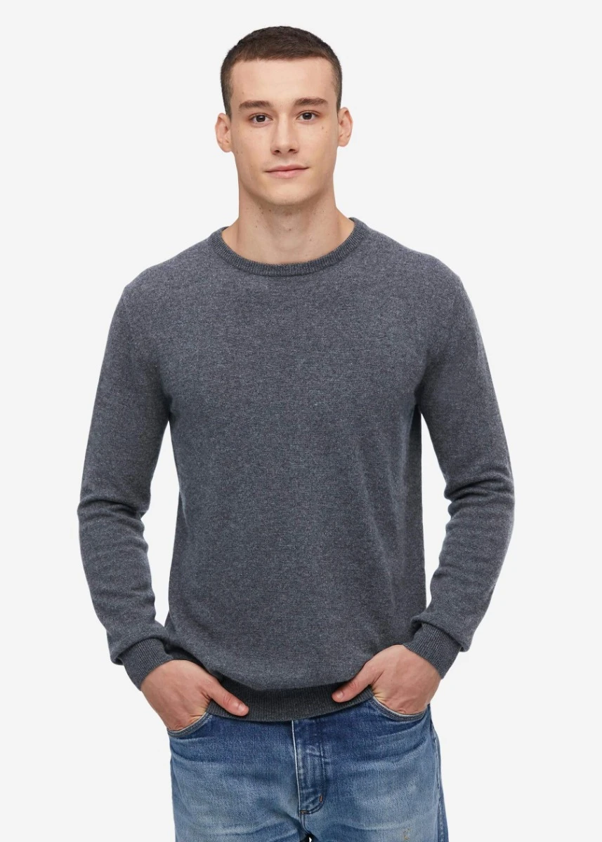 Crew Neck Classic Soft Cashmere Sweater For Men