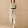 Sand-washed Pocket Trench Dress