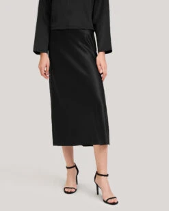 Minimalist Aesthetic Silk Poppy Skirt
