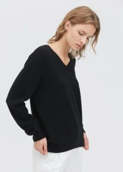 Women's Cashmere V Neck Soft Winter Sweater