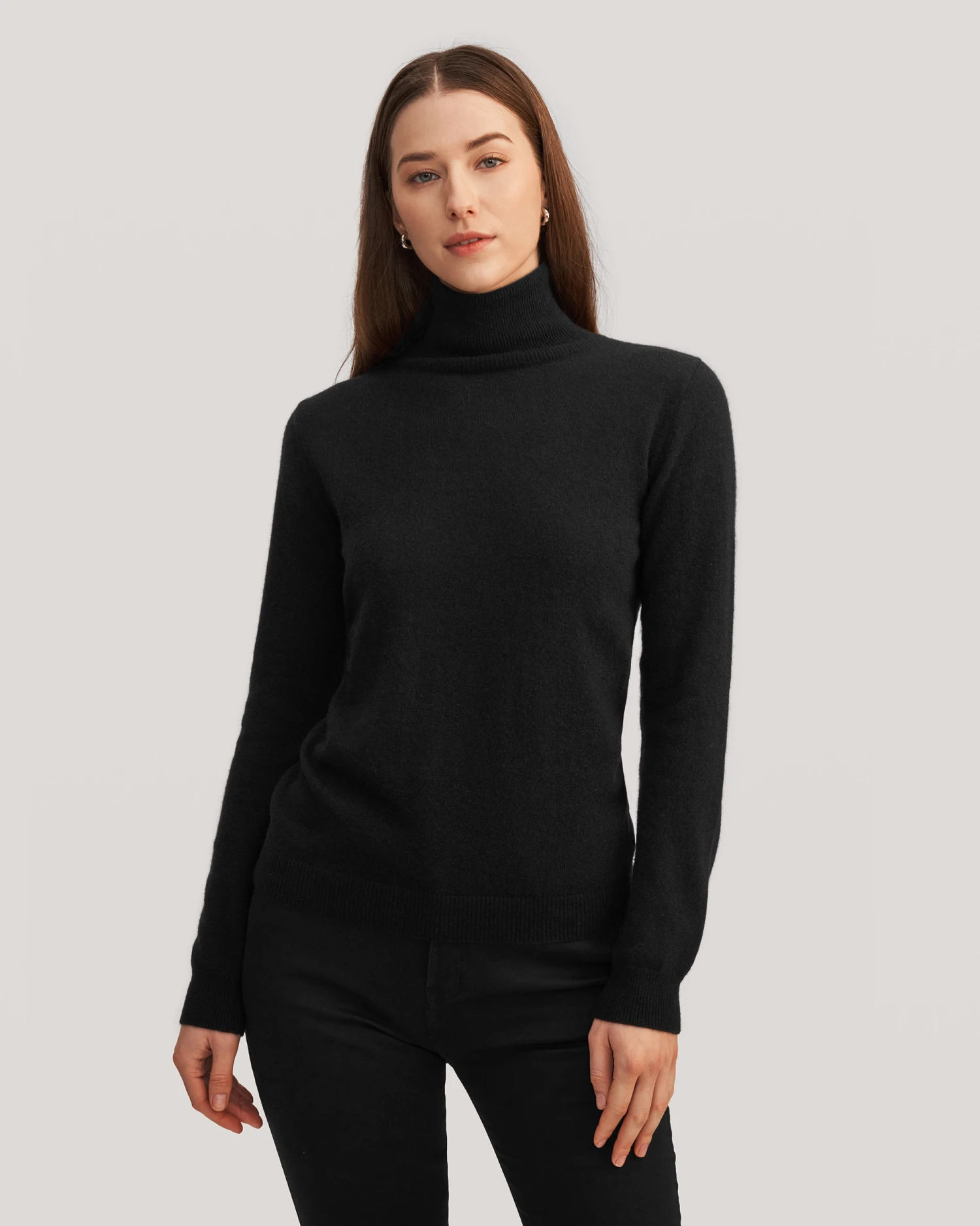 Pure Cashmere Turtleneck Sweater For Women