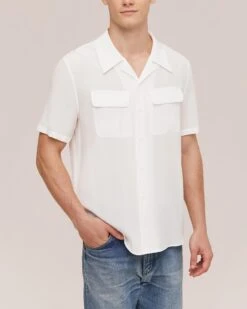 Men's Classic Short Sleeve Silk Shirt