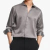 Elegant Silk Men Dress Shirt