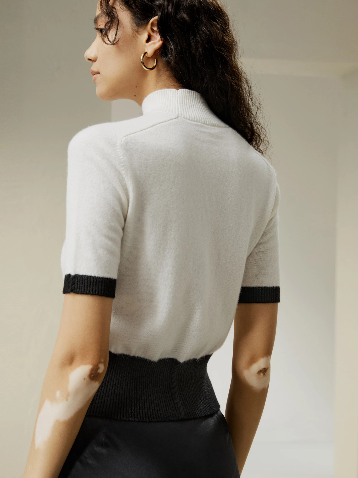 Gemini Mock Neck Cashmere Shirt - Image 2