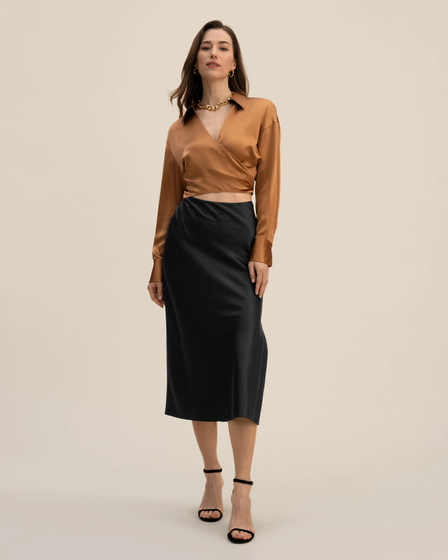 Wrapover Cropped Shirt - Image 10