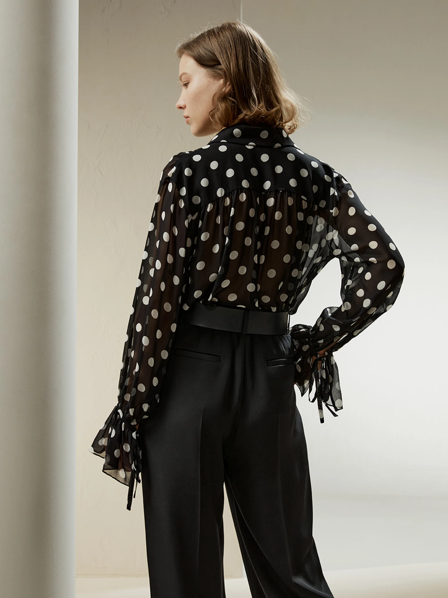 Polka Dots Georgette Blouse - Image 2