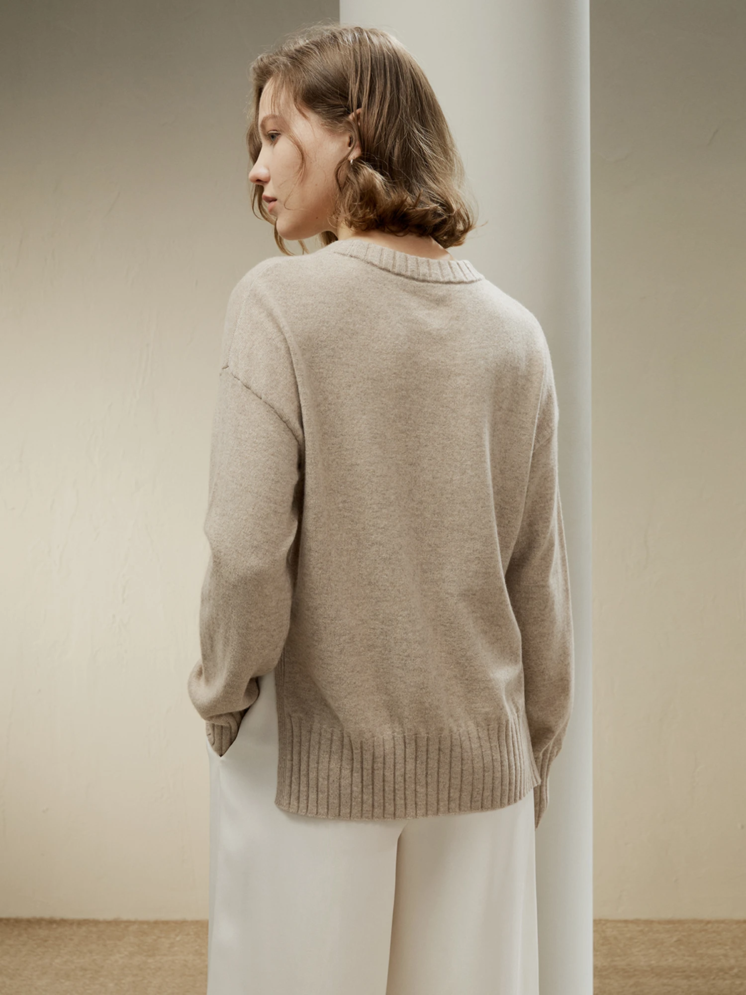Crew Neck Cashmere Sweater - Image 2