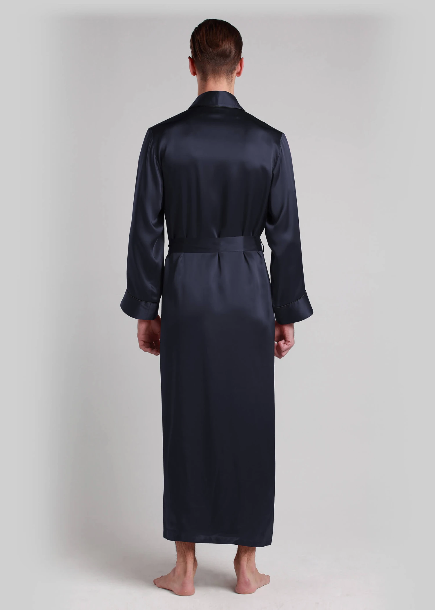 22 Momme Contra Full Length Silk Robe - Image 19