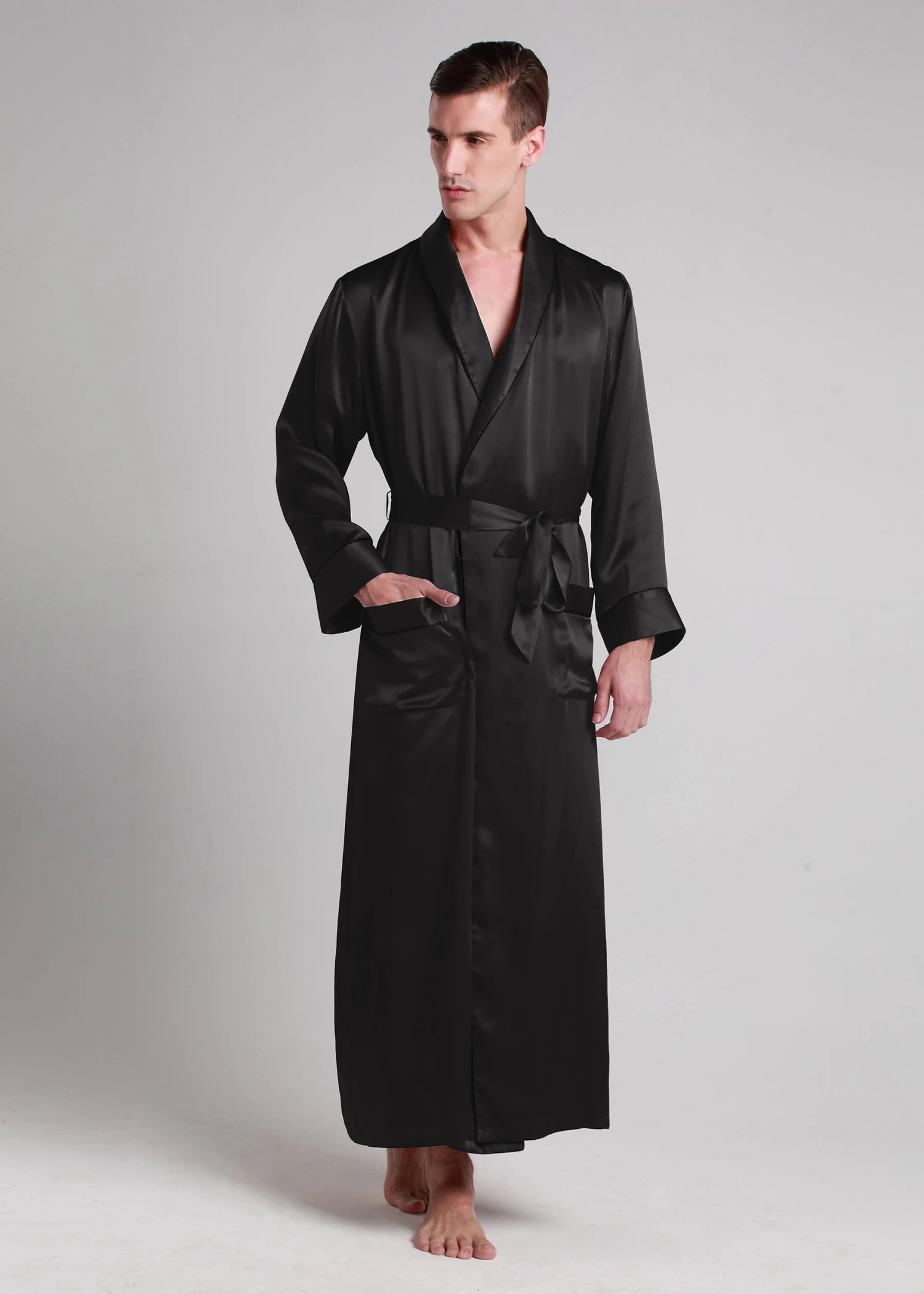 22 Momme Contra Full Length Silk Robe