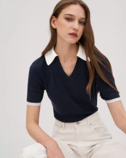 Timeless Mei Silk Knit Polo