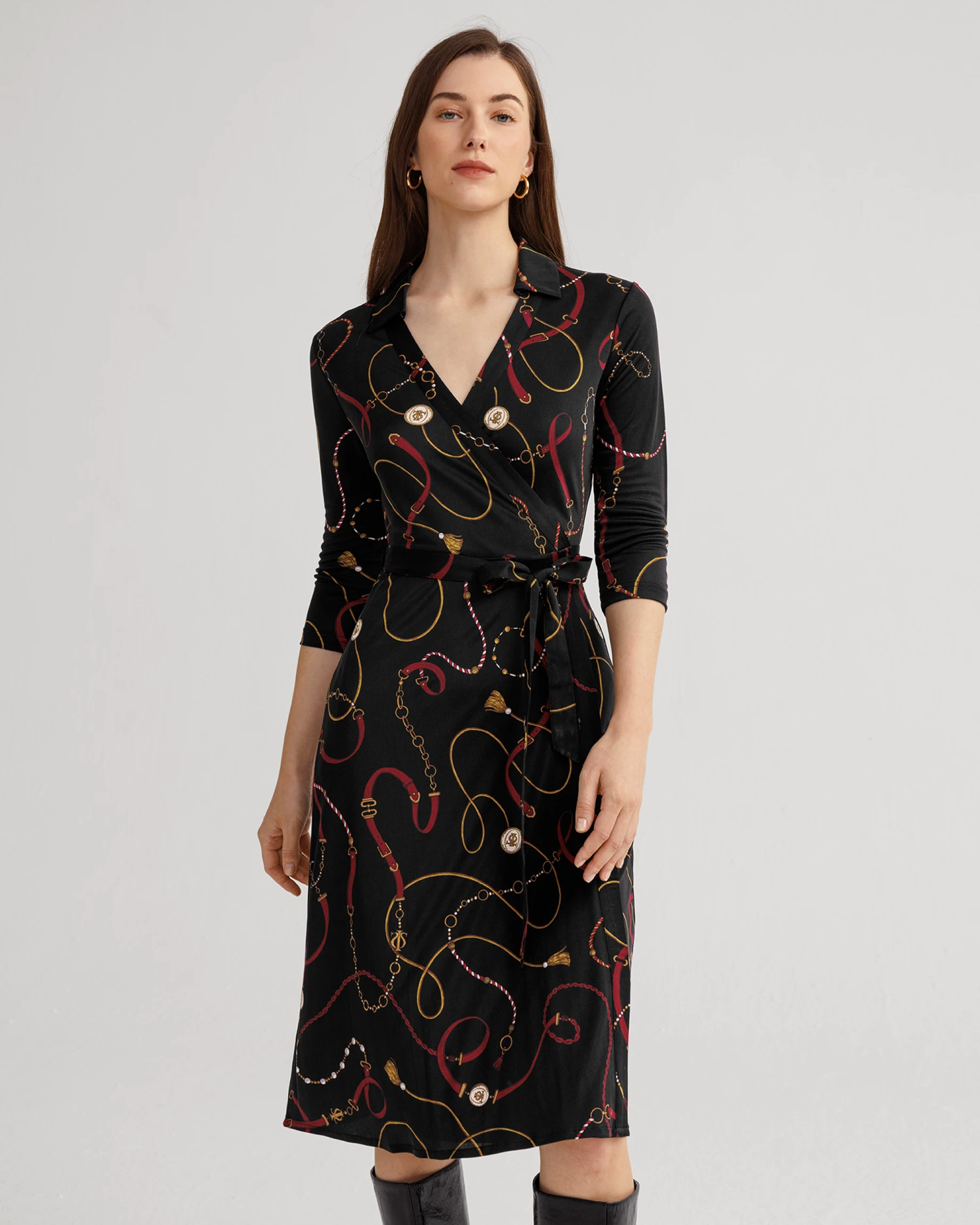 Louisville Print Wrap Dress - Image 2