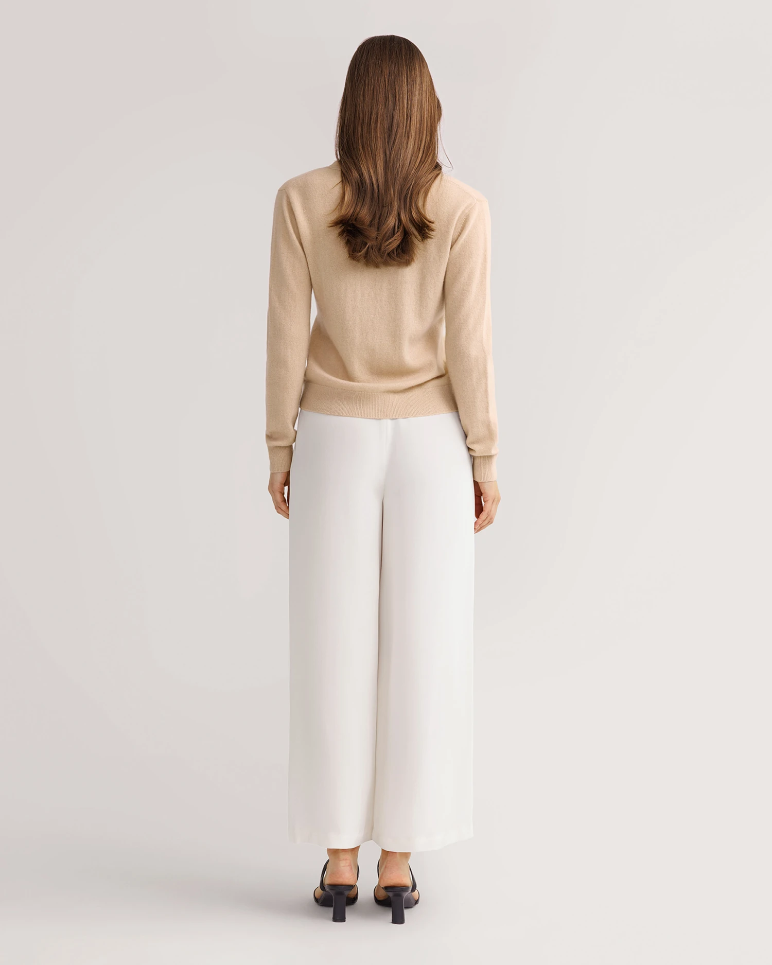 Cashmere Knitted V-neck Cardigan - Image 2