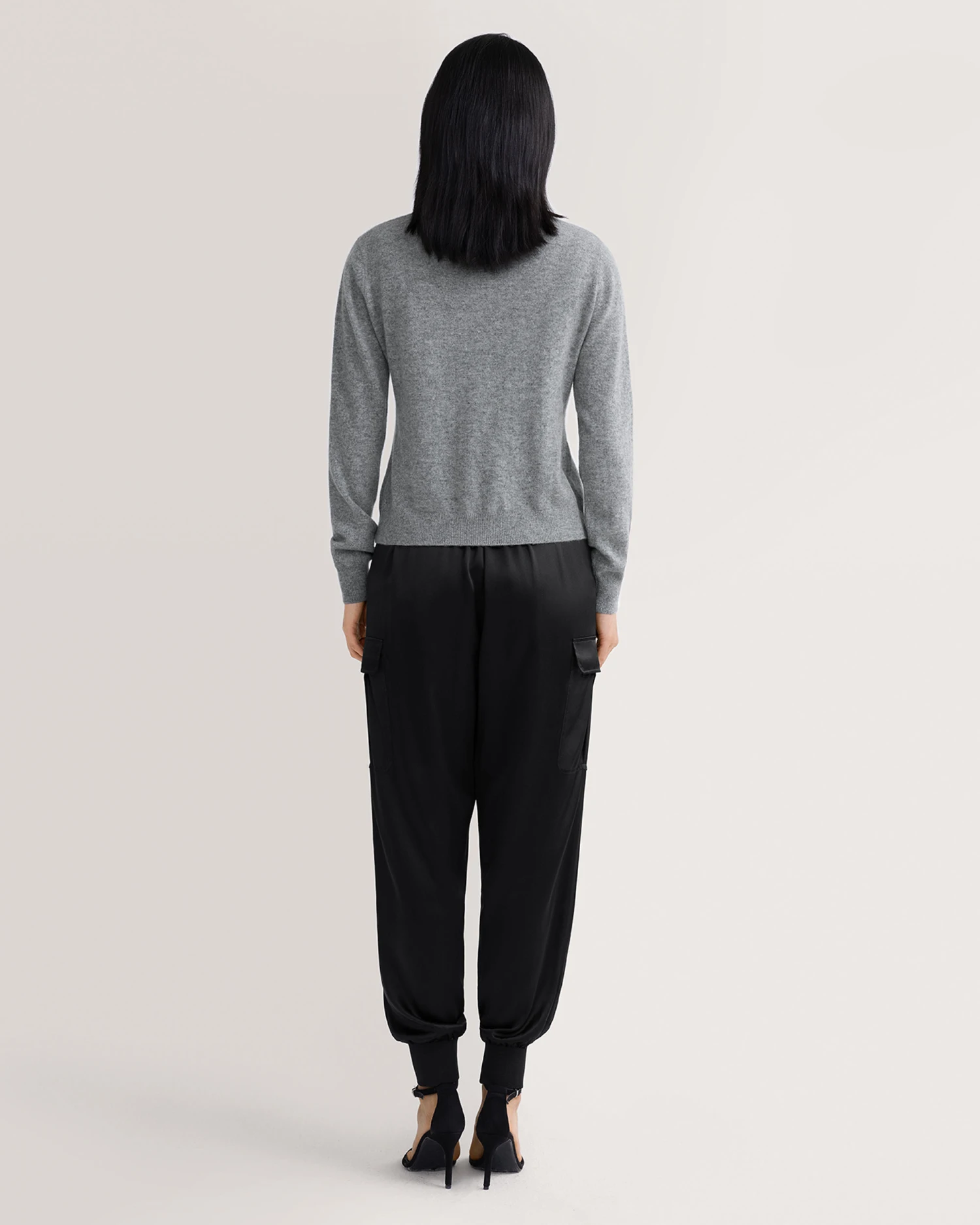 Cashmere Knitted V-neck Cardigan - Image 9