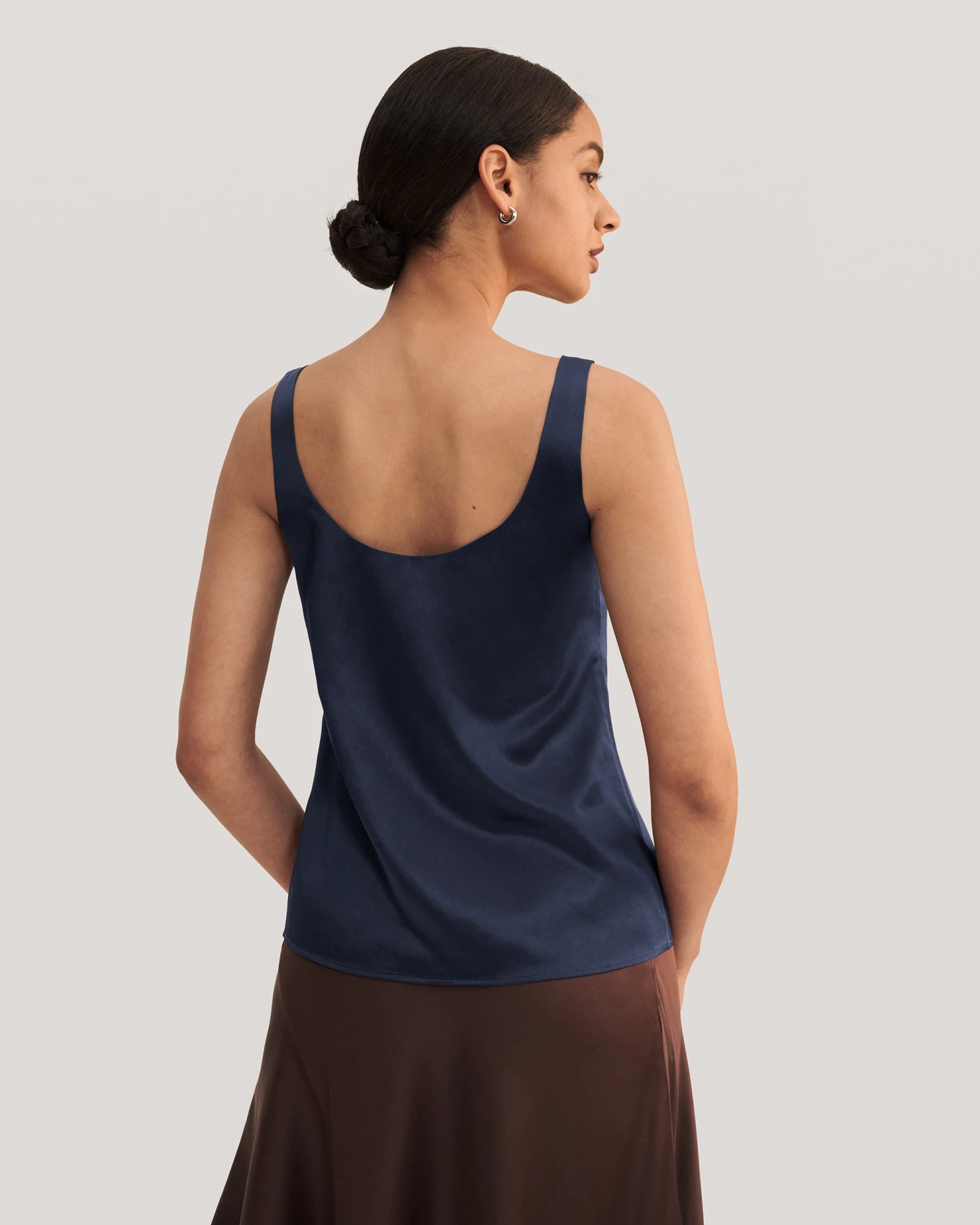 Flattering U Neck Silk Camisole - Image 2
