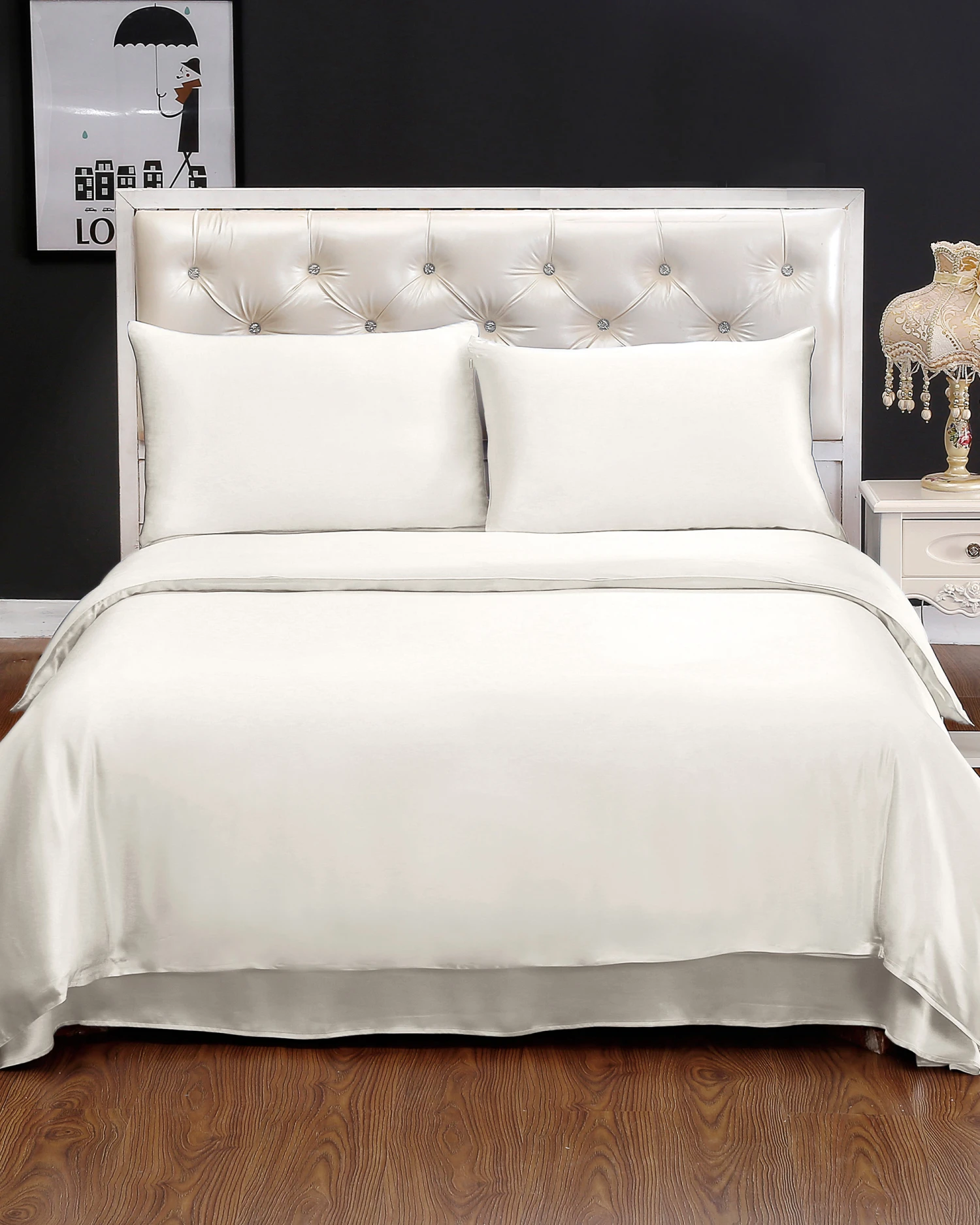 19 Momme Seamless Silk Duvet Cover - Image 2