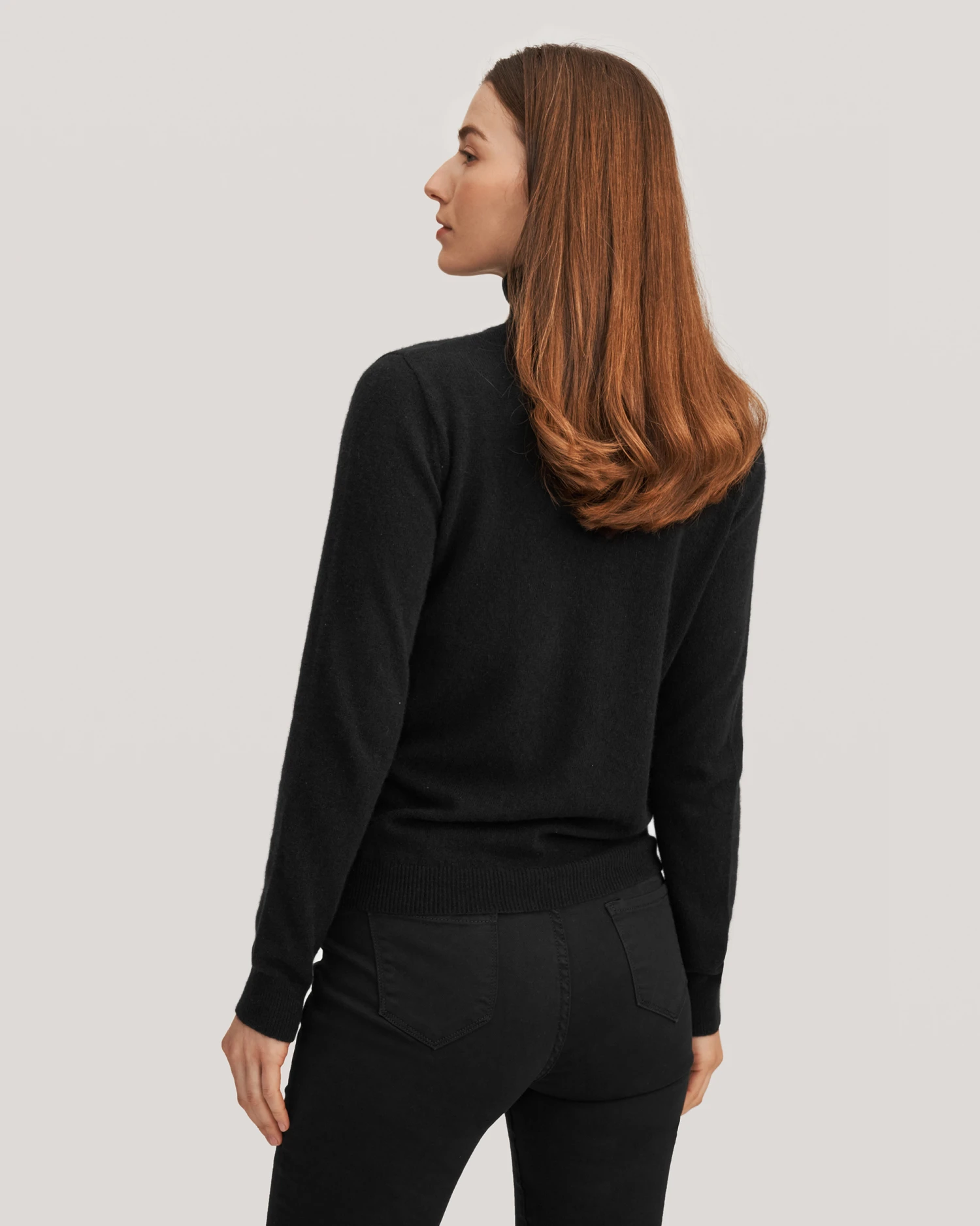 Pure Cashmere Turtleneck Sweater For Women - Image 2
