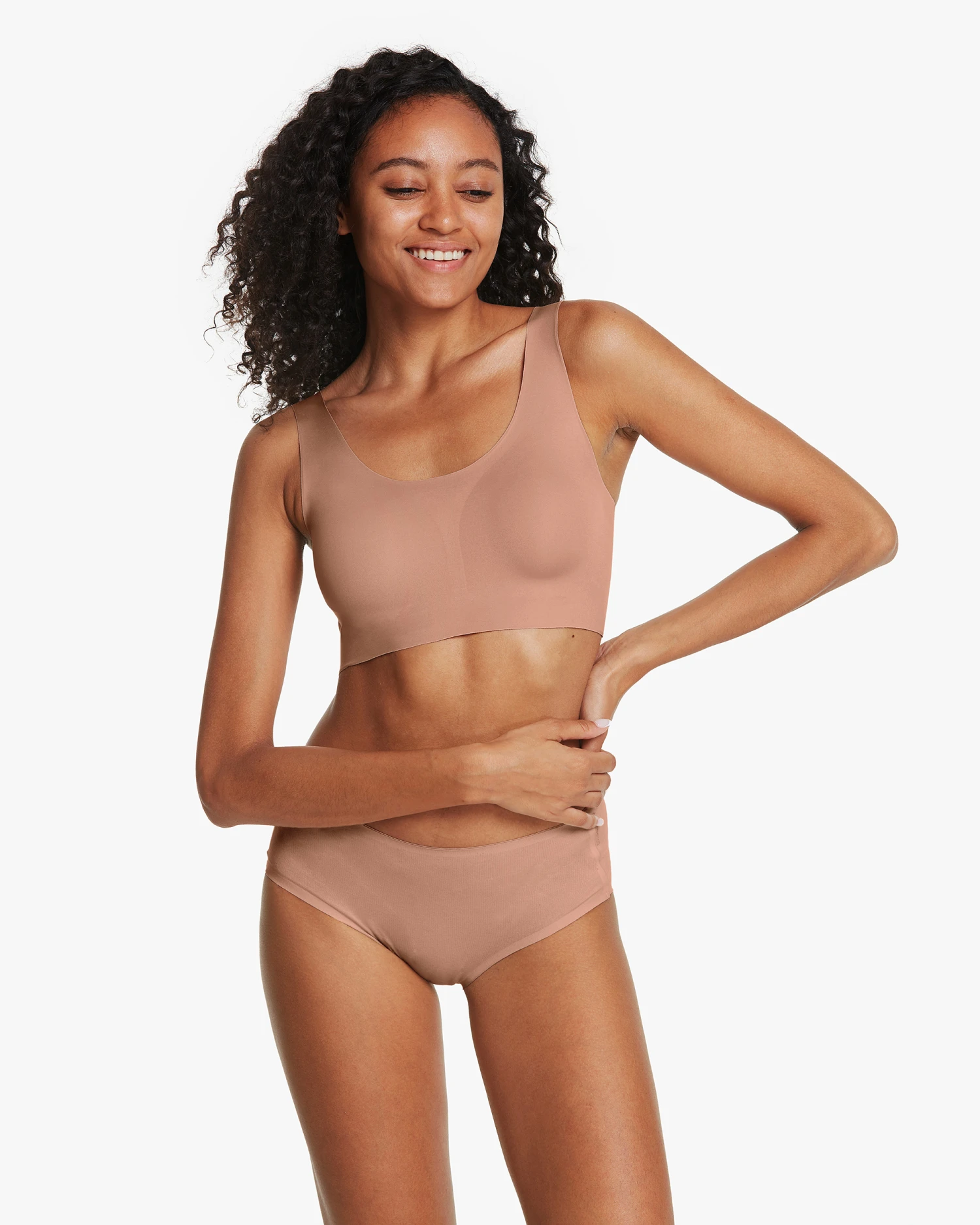 2PCS One-Size-Fits-Most Classic Wireless Silk Bra - Image 11