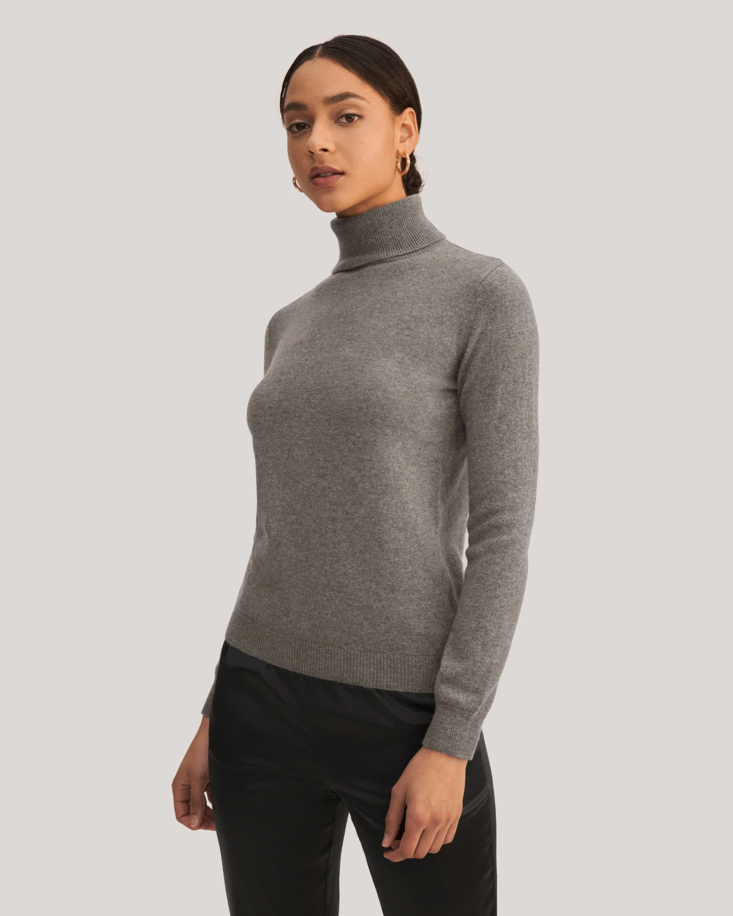 Pure Cashmere Turtleneck Sweater For Women - Image 18