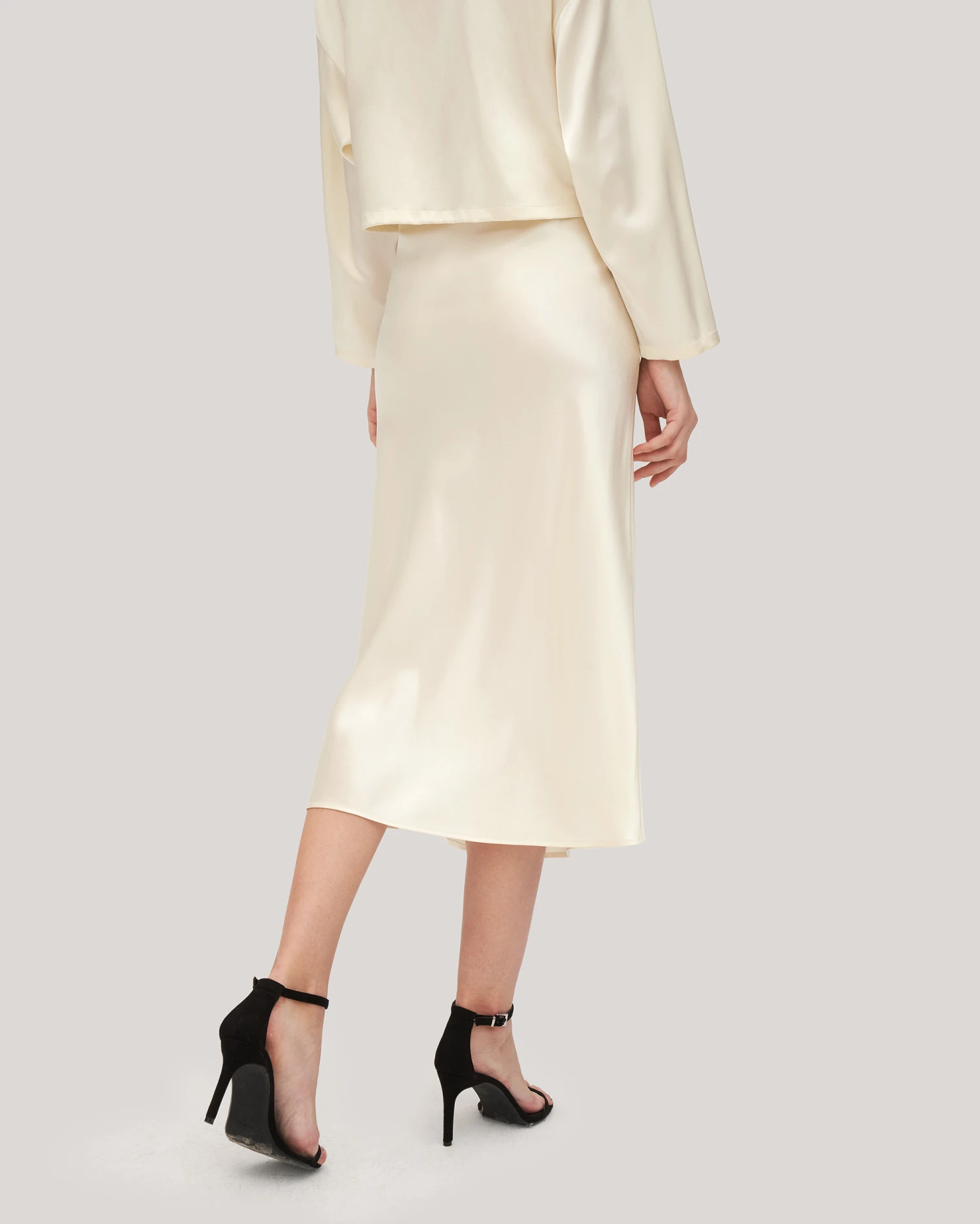 Minimalist Aesthetic Silk Poppy Skirt - Image 9