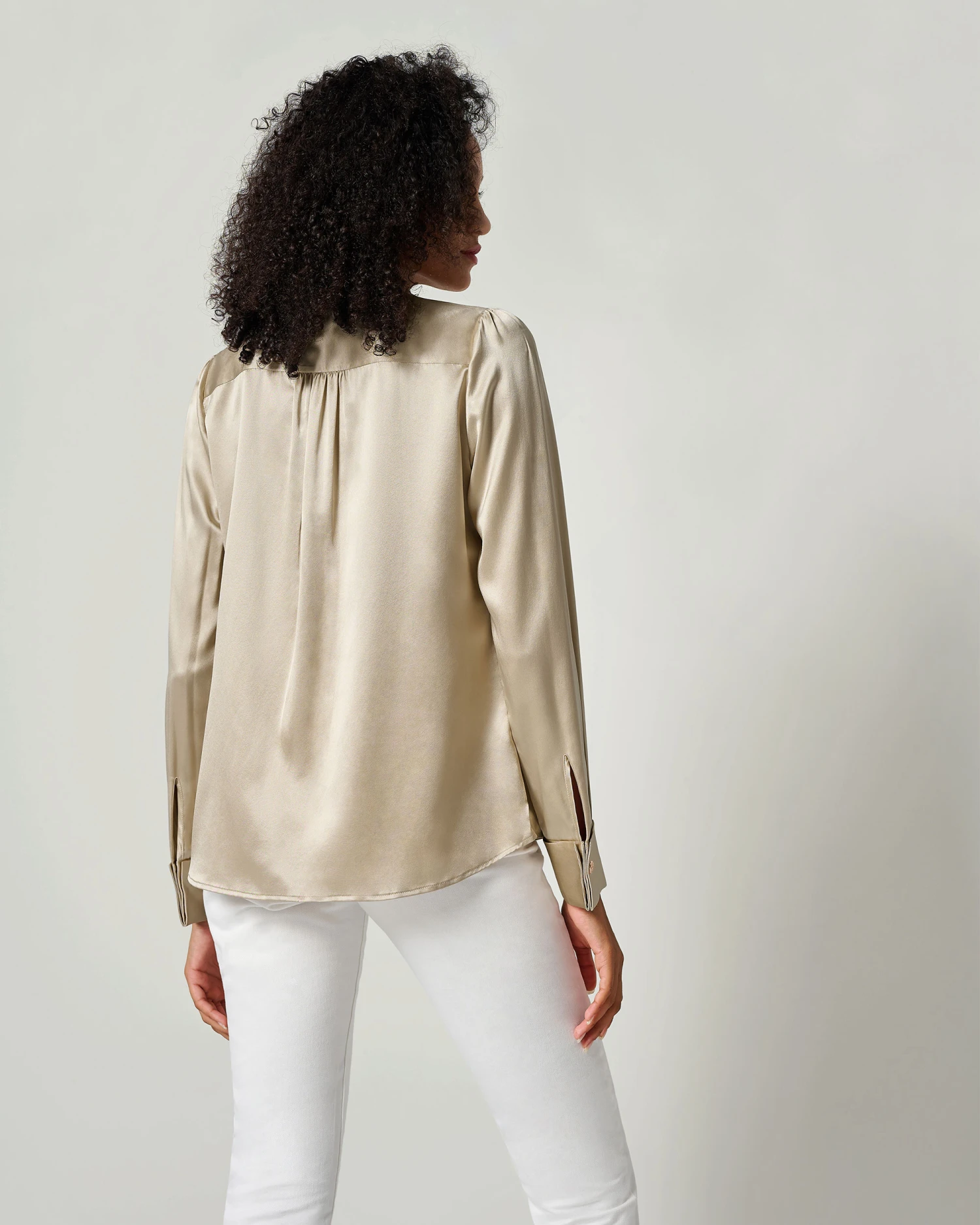 Silk Blouse With Metal Chain - Image 10