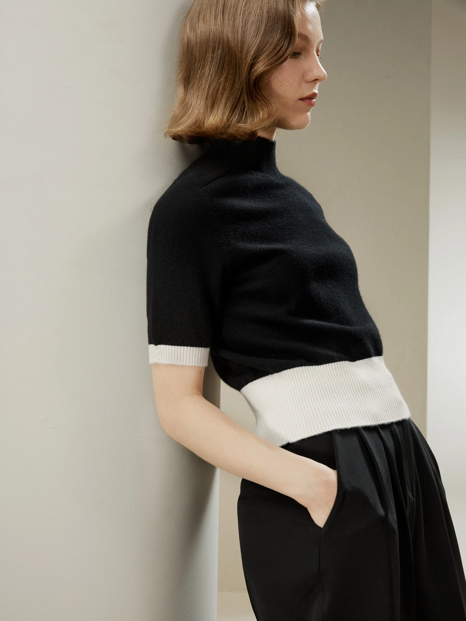 Gemini Mock Neck Cashmere Shirt - Image 9