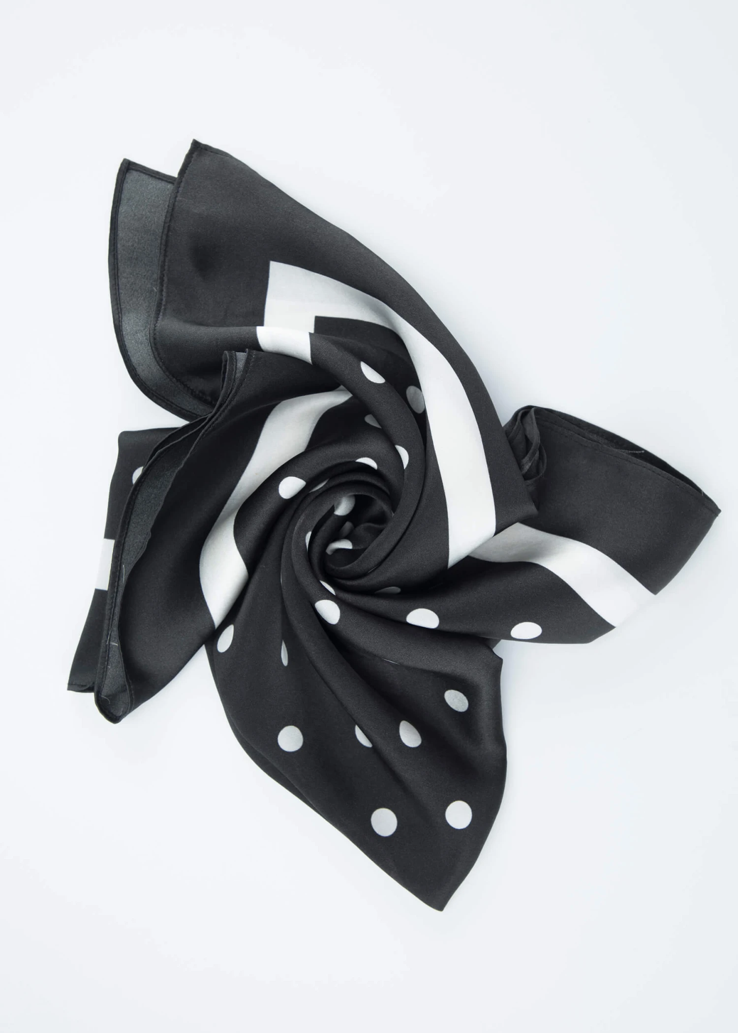Vintage Polka Dot Silk Scarf - Image 3