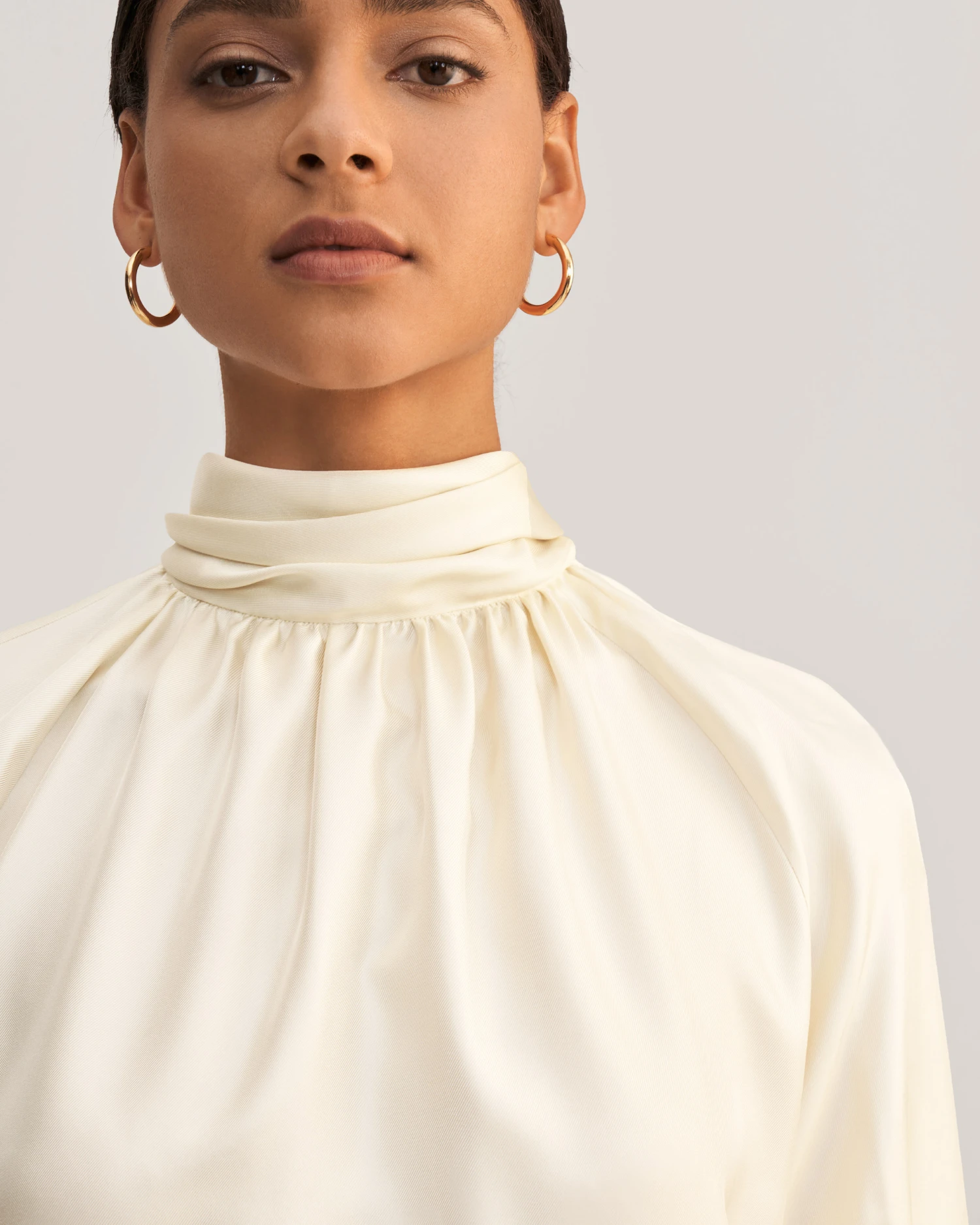 Women Ajuga Silk Twill Blouse Top - Image 10