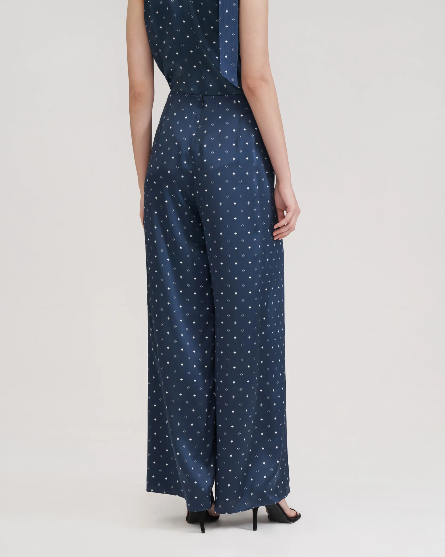 Wide-legged Silk Ginkgo Pants - Image 3