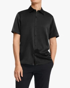 Luxury Short-Sleeved Silk Shirt For Men
