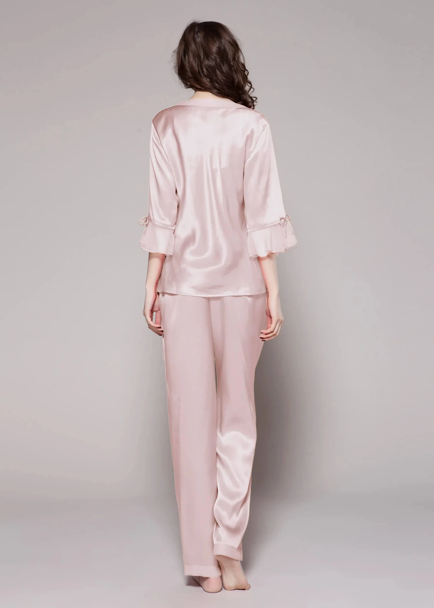 22 Momme Laced Women Silk Pajama Set - Image 20