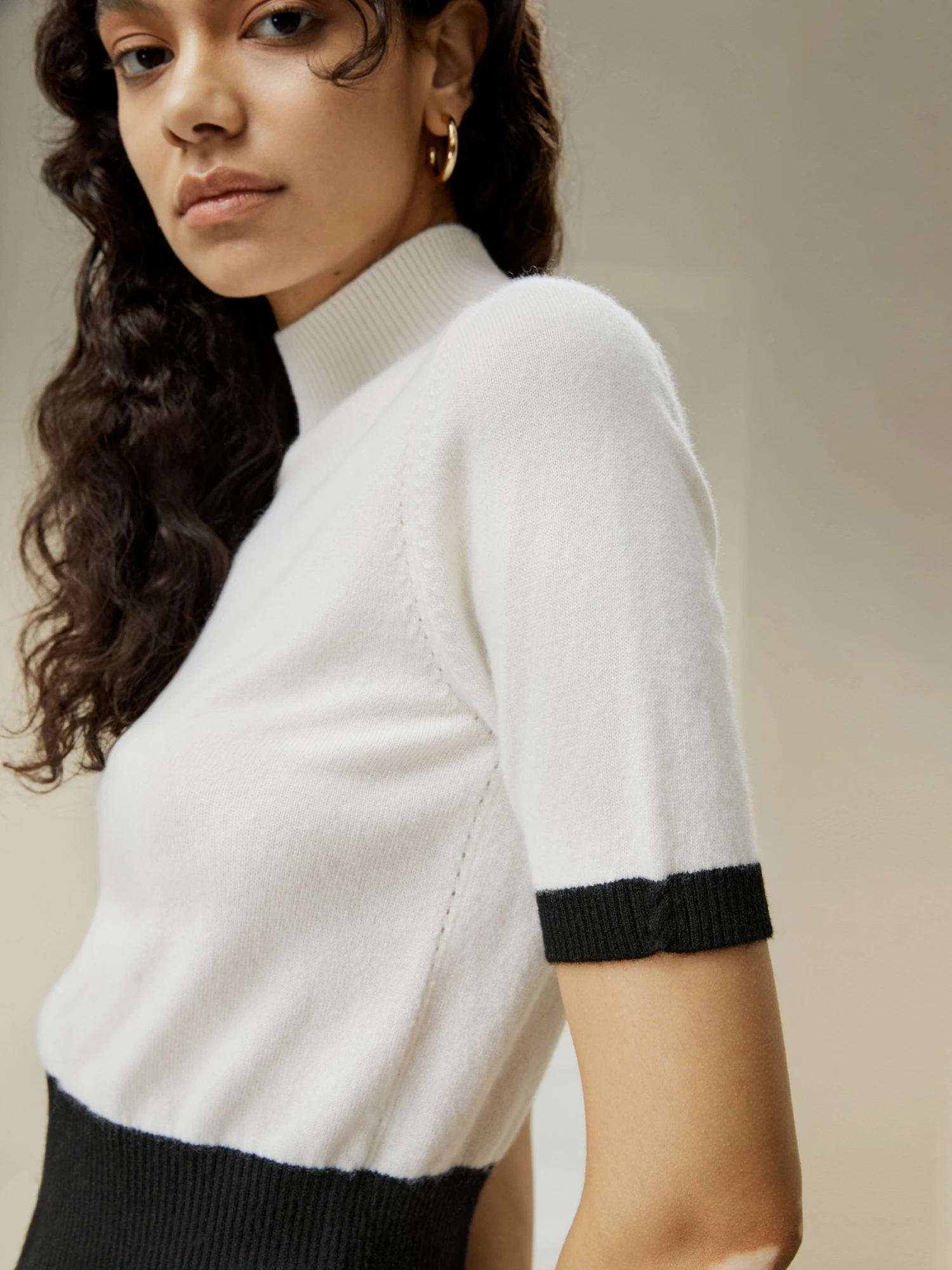 Gemini Mock Neck Cashmere Shirt - Image 4