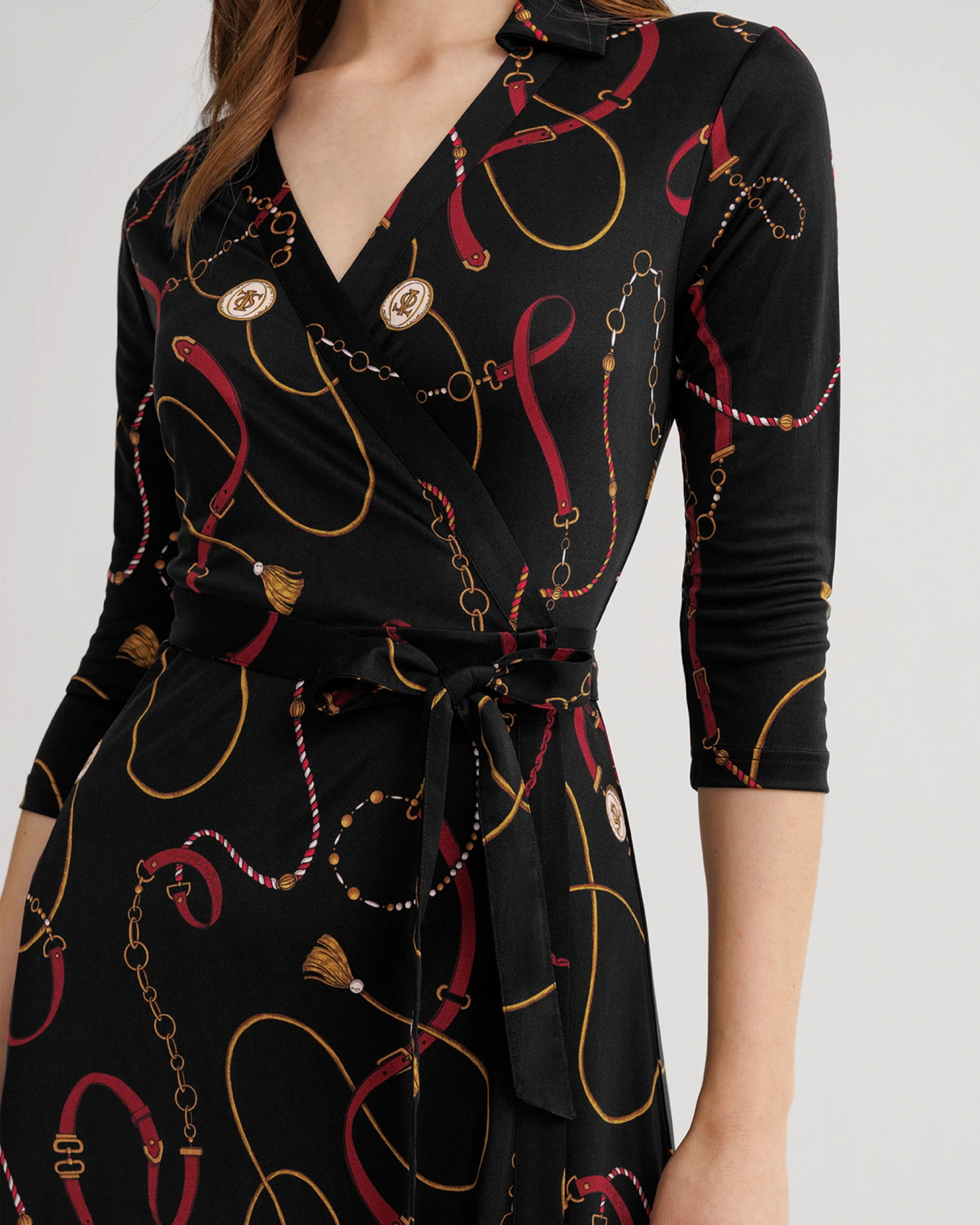 Louisville Print Wrap Dress - Image 4