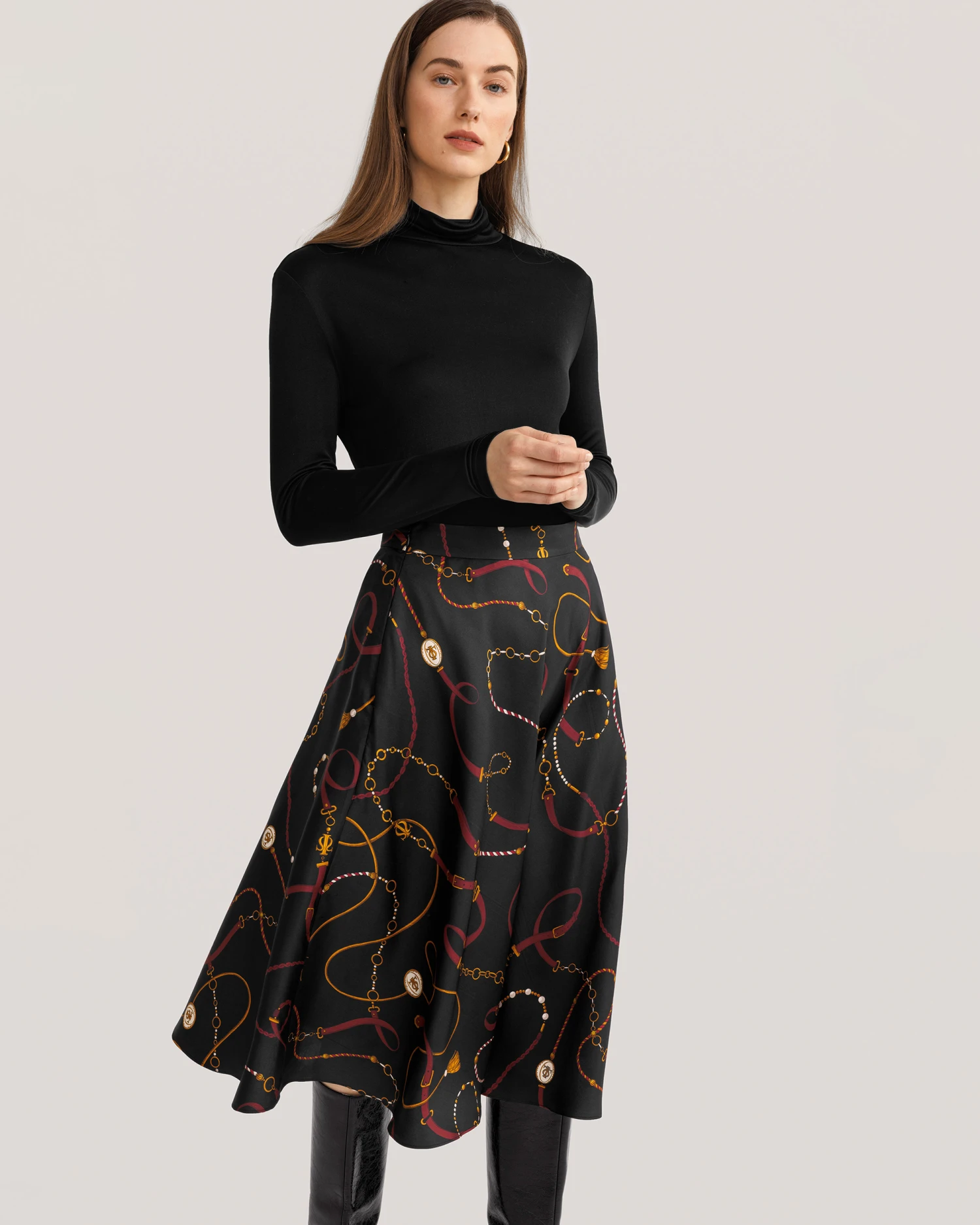 Louisville Print Flare Skirt - Image 10