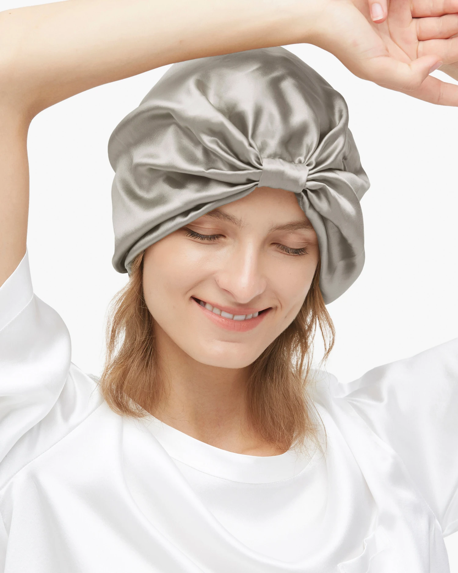 Classic Pleated Silk Sleep Cap - Image 12