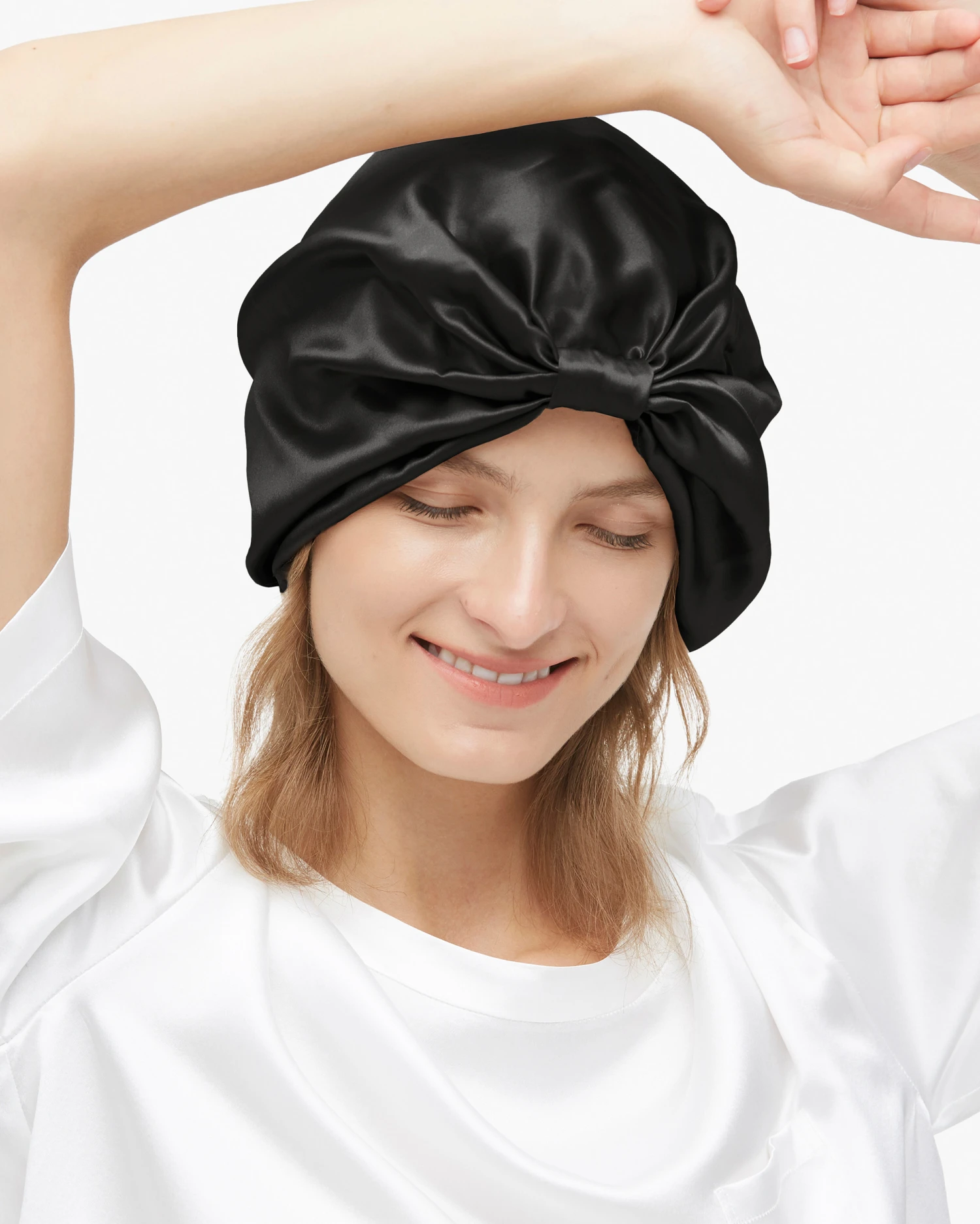 Classic Pleated Silk Sleep Cap - Image 4