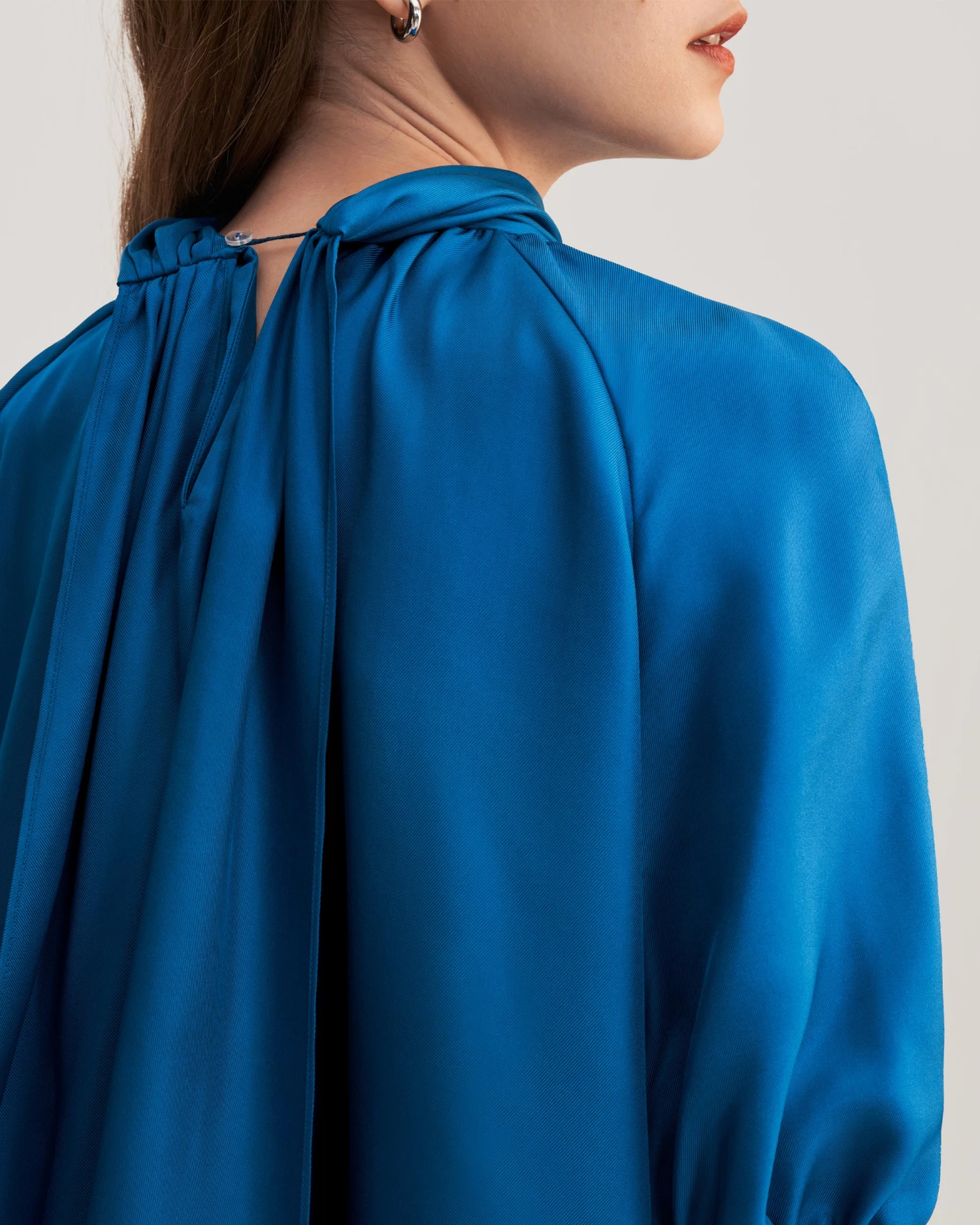 Women Ajuga Silk Twill Blouse Top - Image 18