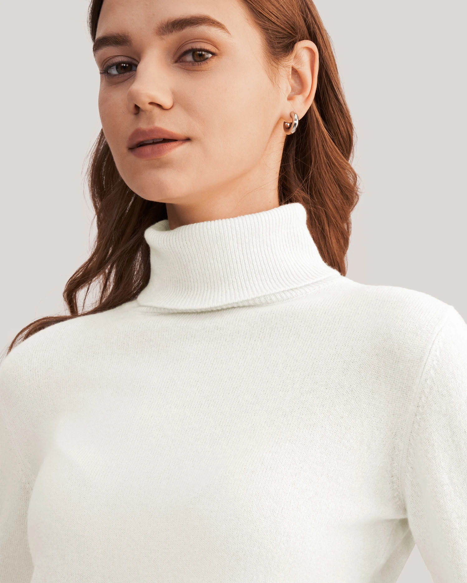 Pure Cashmere Turtleneck Sweater For Women - Image 12