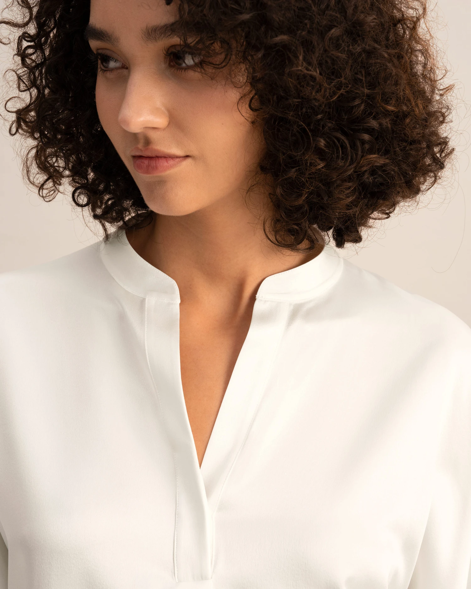 Loungeful Split Neck Silk Shirt - Image 12