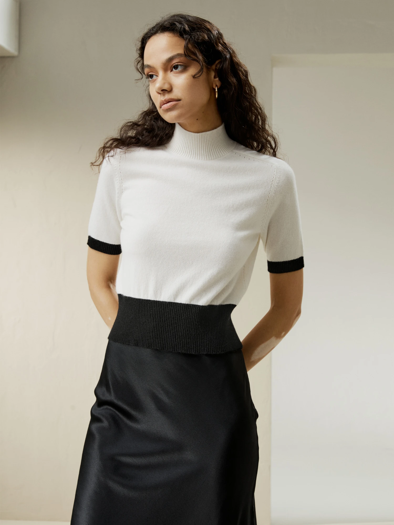 Gemini Mock Neck Cashmere Shirt - Image 5