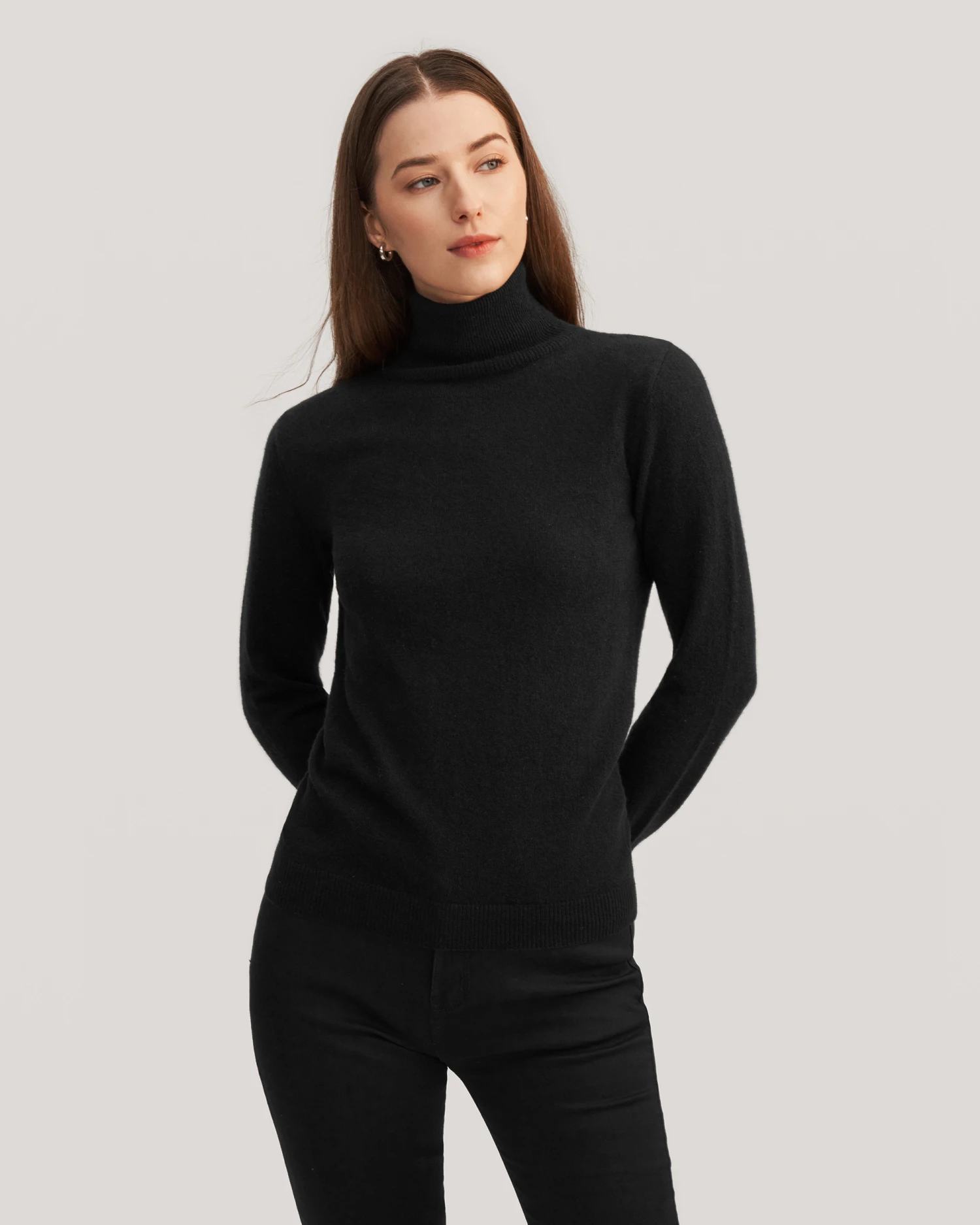 Pure Cashmere Turtleneck Sweater For Women - Image 5