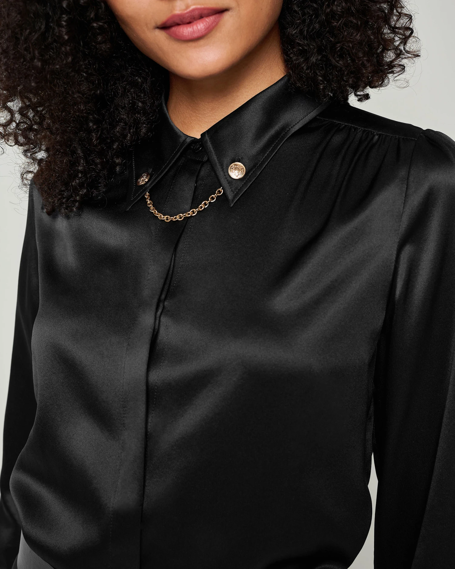 Silk Blouse With Metal Chain - Image 20