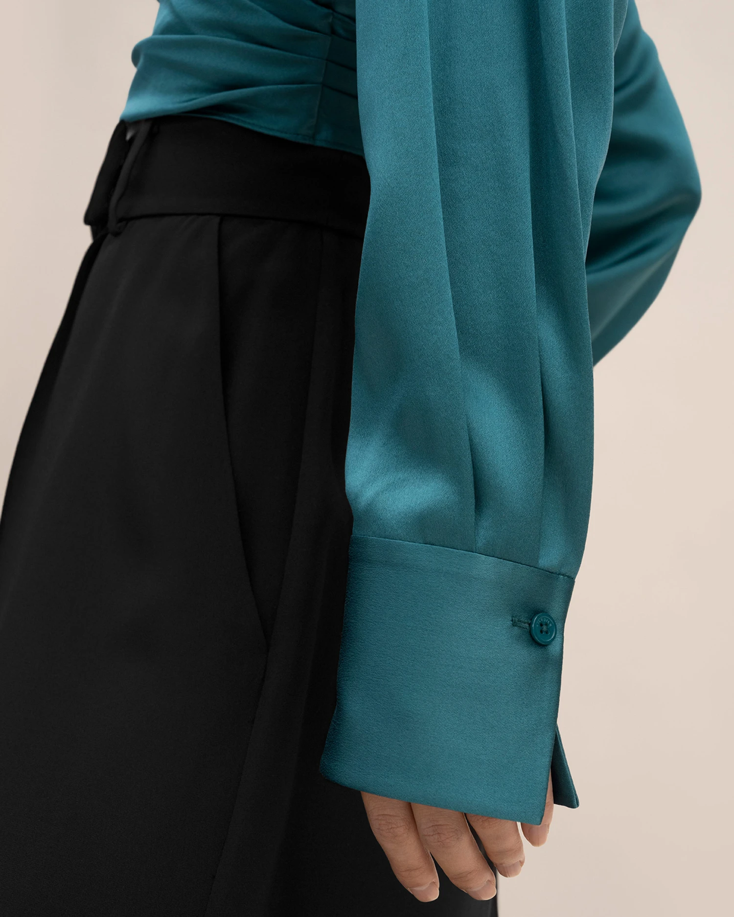 Wrapover Cropped Shirt - Image 6