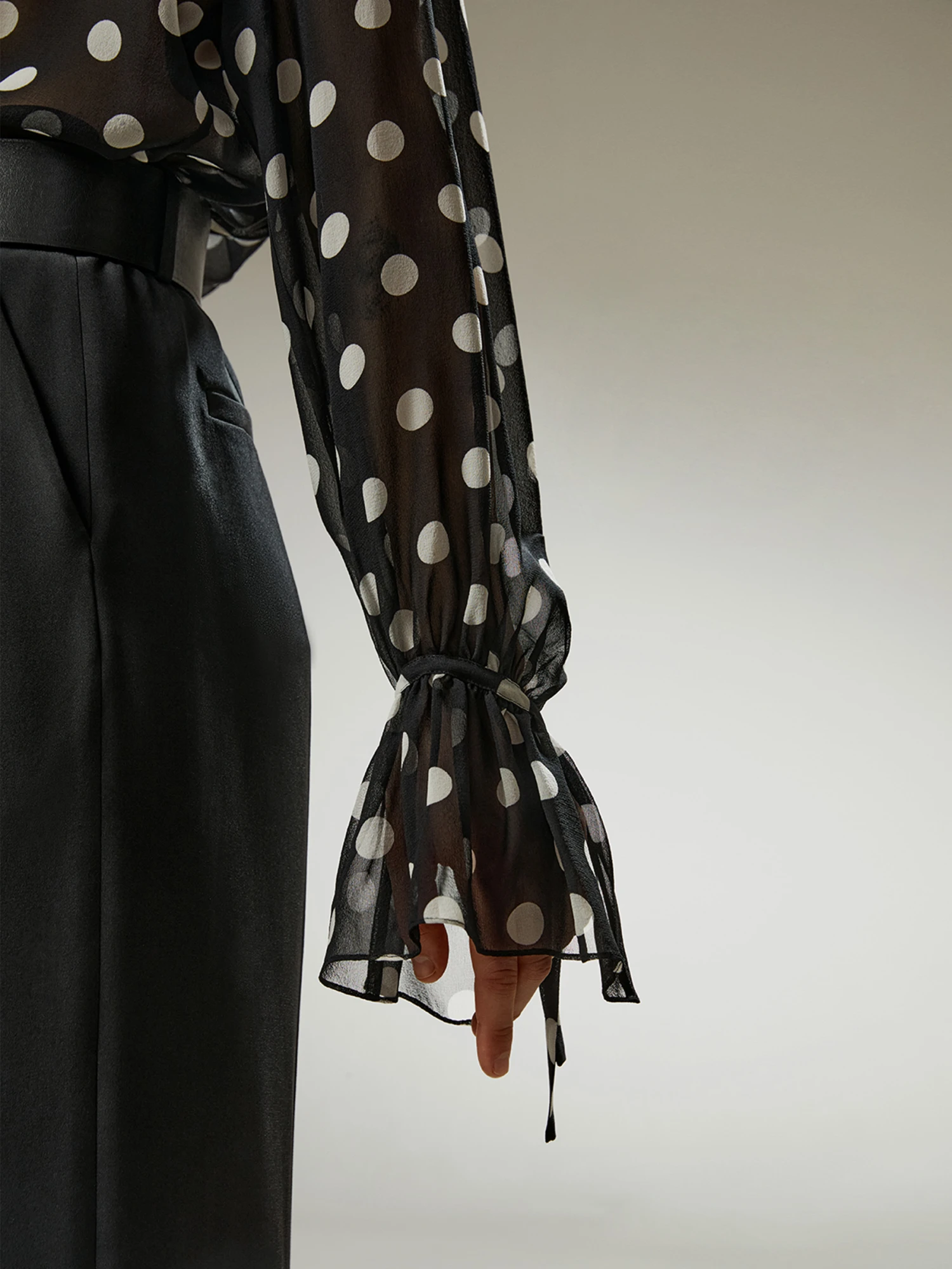 Polka Dots Georgette Blouse - Image 6