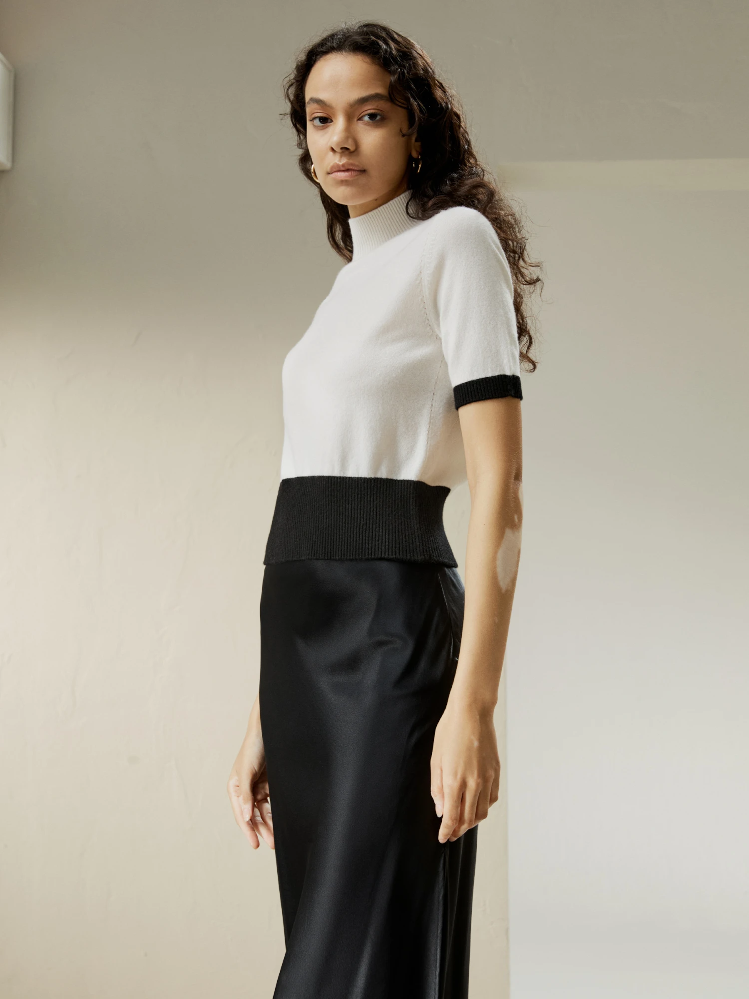 Gemini Mock Neck Cashmere Shirt - Image 6